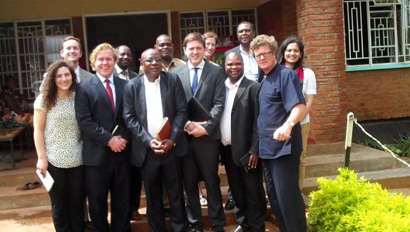 Malawi officials with Northwestern Law students