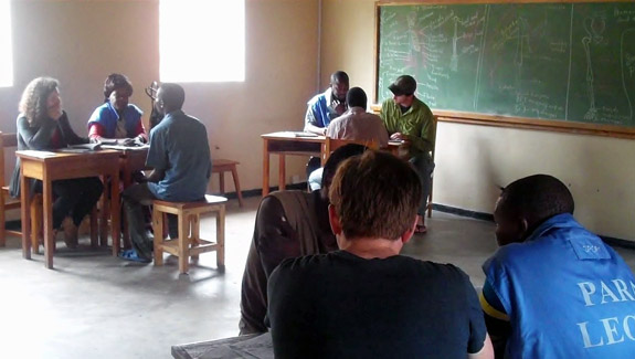 Law students and paralegals in the Mzuzu Prison in Malawi