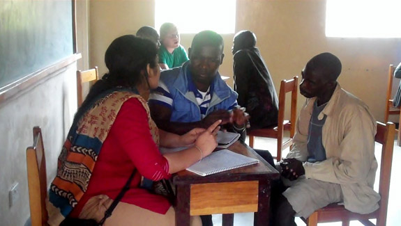 Northwestern Law students paired with Youth Watch Society (YOWSO) paralegals interview remand prisoners in the Mzuzu Prison in Malawi