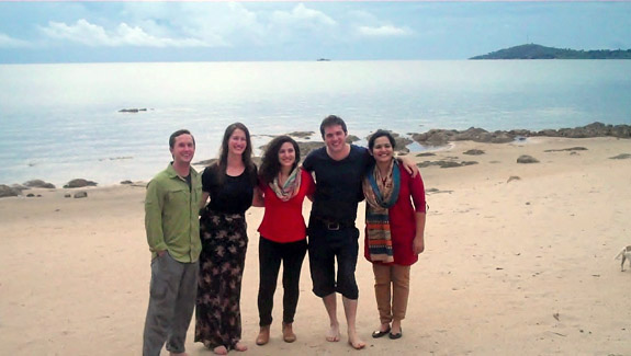 Northwestern Law students on the beach in Chintheche