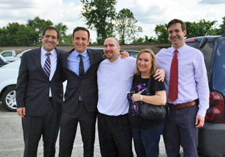 Jason Strong, his family, and attorneys at the Menard Correctional Facility