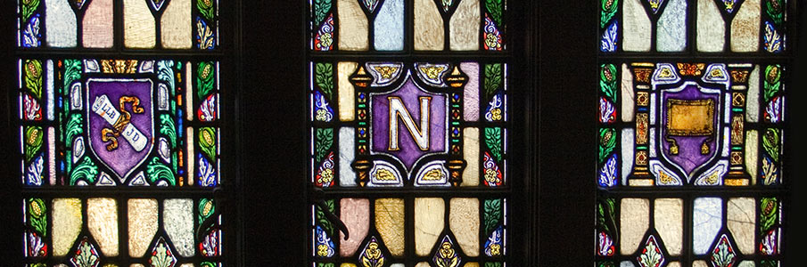 Law School stained glass windows
