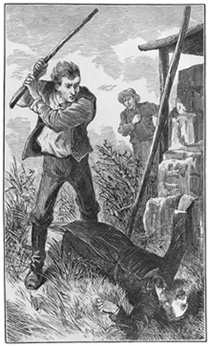 Artist's depiction of the alleged murder of Russell Colvin in 1812 in Manchester, VT.